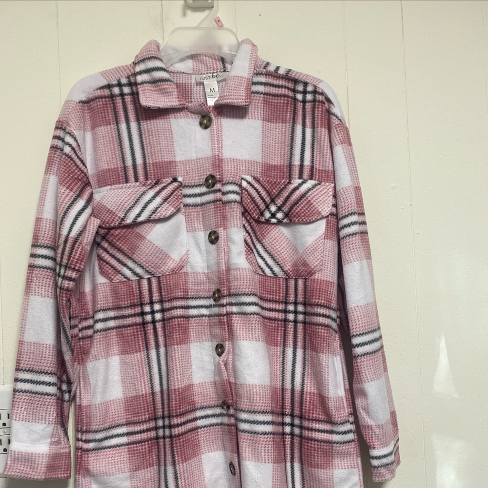 Plaid Button-Up Shirt with Pockets